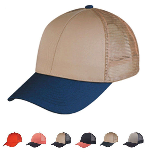 75 Lot Low Crown Cotton Twill 6 Panel Mesh Baseball Trucker Hats Wholesale Bulk-
