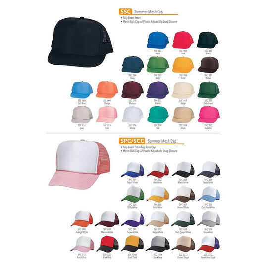 6 Pack Trucker Baseball Hats Caps Foam Mesh Blank Adult Youth Kids Wholesale-