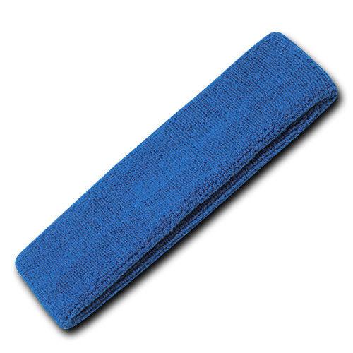 Set Of 2 - Soft Terry Cloth Elastic Headbands Sweatband Sports Run Jog Gym Yoga-KHAKI-