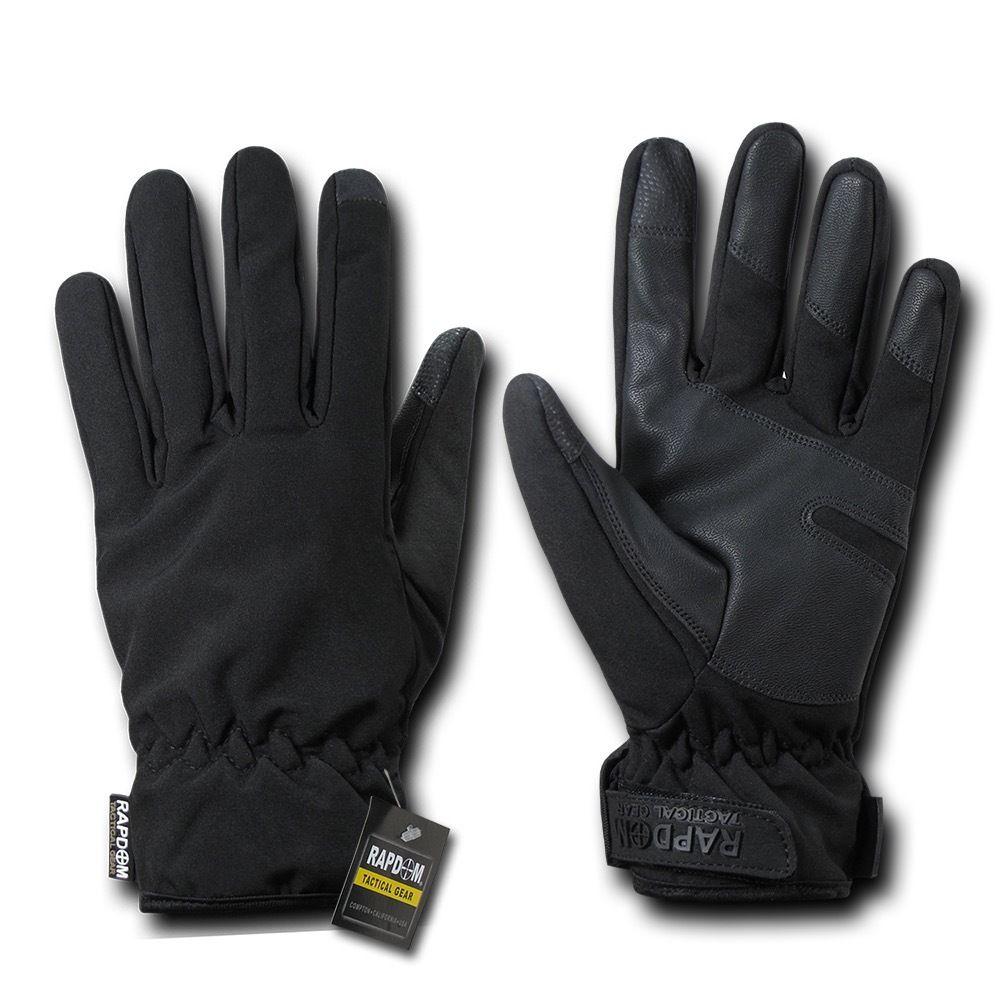 Soft Shell Warm Winter Waterproof Breathable Touch Screen Index Thumb Tip Gloves-Black-Small-