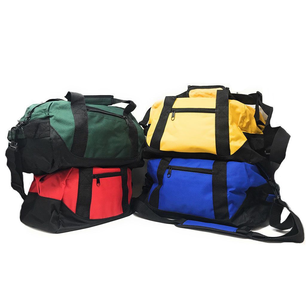 Sports Duffle Bag 14 inch School Travel Gym Locker Carry-On Luggage-ROYAL / BLACK-