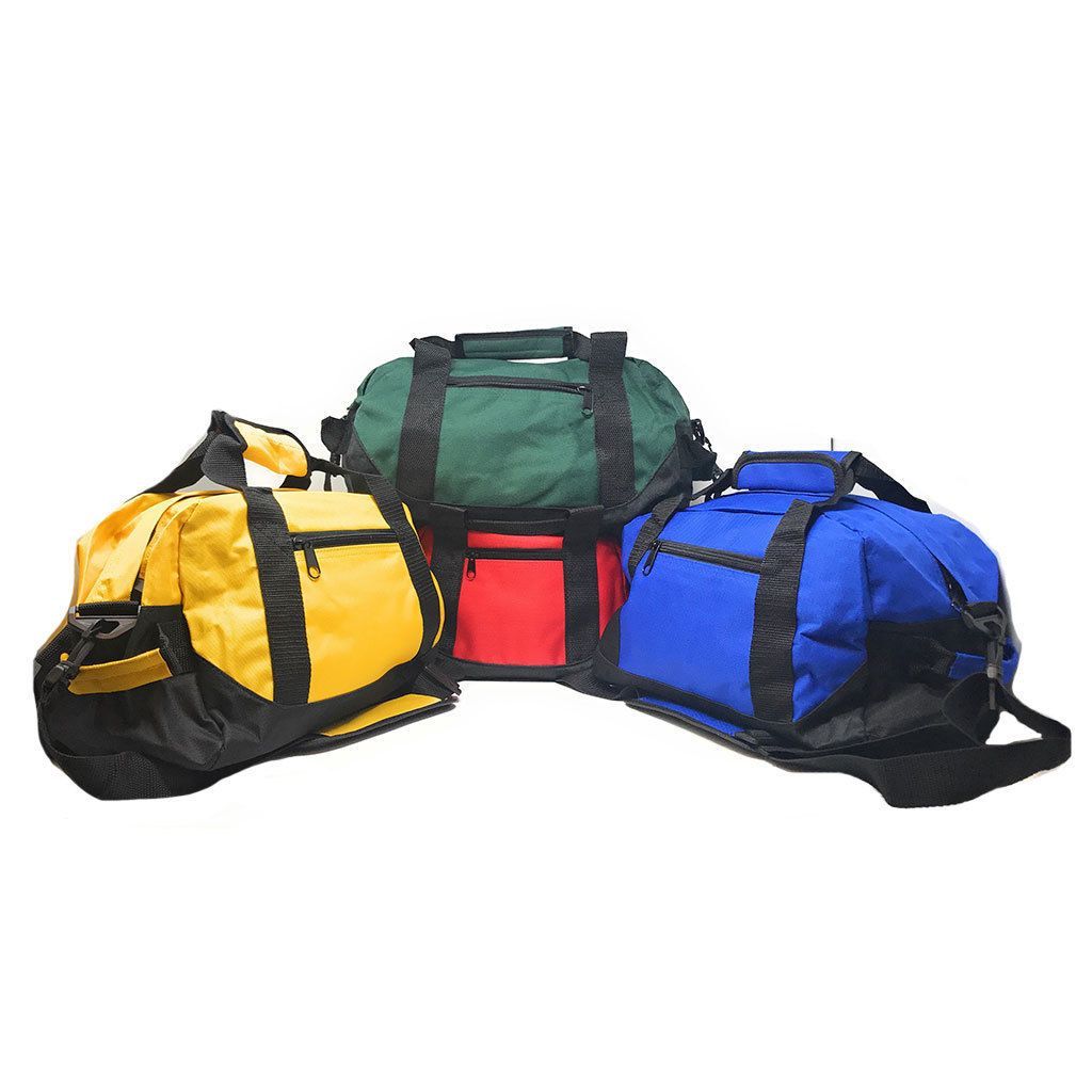 Sports Duffle Bag 14 inch School Travel Gym Locker Carry-On Luggage-ROYAL / BLACK-