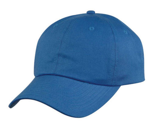 100% Cotton 6 Panel Low Crown Unstructured Baseball Hats Caps-ROYAL-