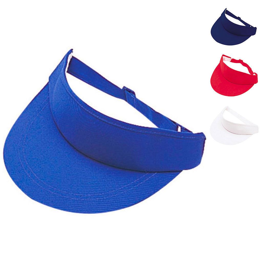 Summer Visors Caps Hats Sports Sun Beach Golf Wide Bill Cotton Mens Womens-Red-