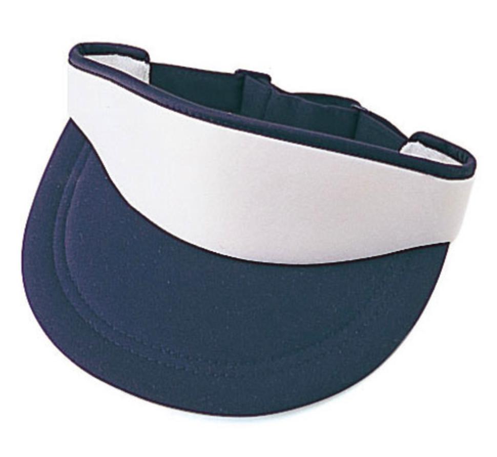 Wide Bill Sun Visors Caps Hats Summer Beach Sports Tennis Golf Men's Women's Unisex, Navy/White
