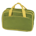 Travel Kit Organizer Bag Accessories Toiletry Cosmetics Make Up Purse Tote-Lime/Yellow-