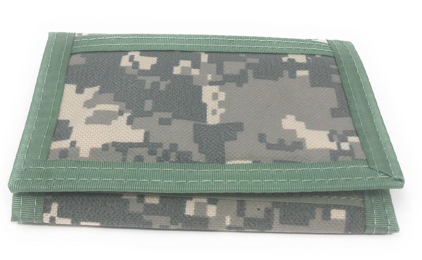Trifold Mens Wallet Digital ACU Gray Camouflage Army Military Clear ID Window-