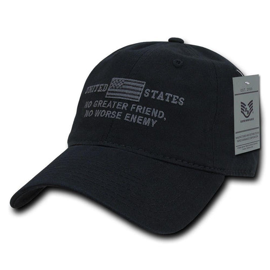United States Of America No Greater Friend Enemy US Flag Baseball Dad Caps Hats-