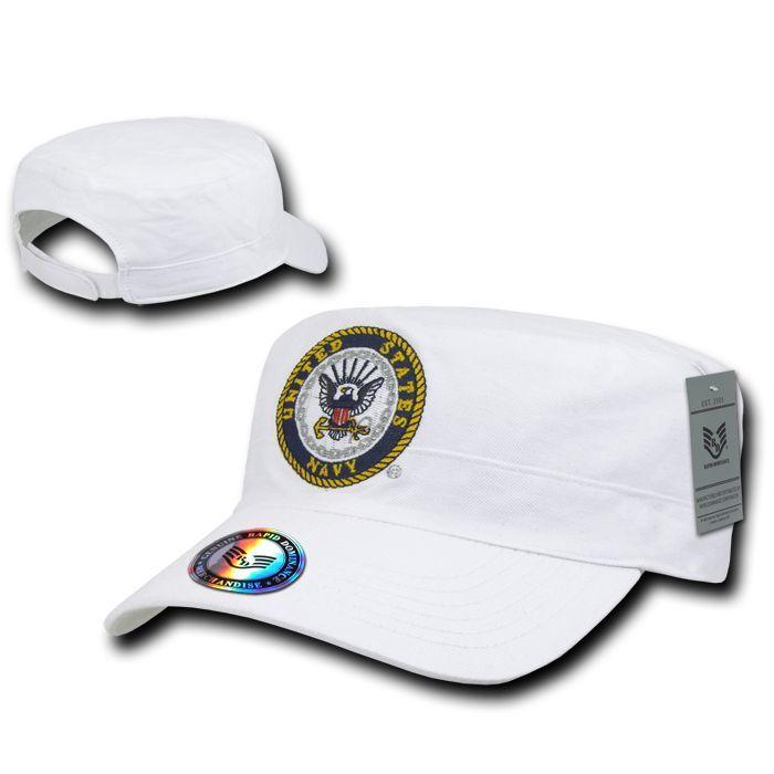 US Army Cadet Military Air Force Coast Guard Marines Navy Cotton Bdu Hats Caps-Air Force Wing - Navy-