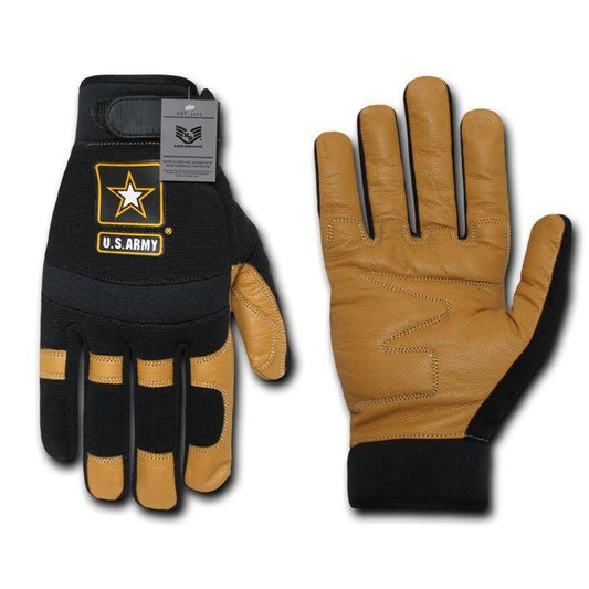 US Army Leather Mechanics Work Tactical Gloves-Small-