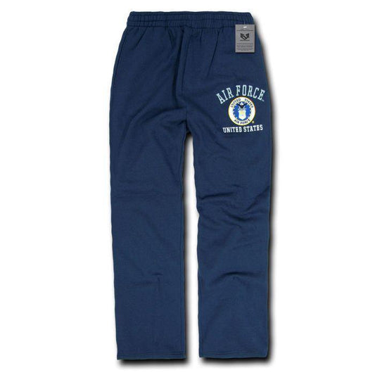 US Military Air Force Marines Navy Fleece Sweatpant Sweat Pants Jogging Sweats-Air Force - Navy-X-Large-