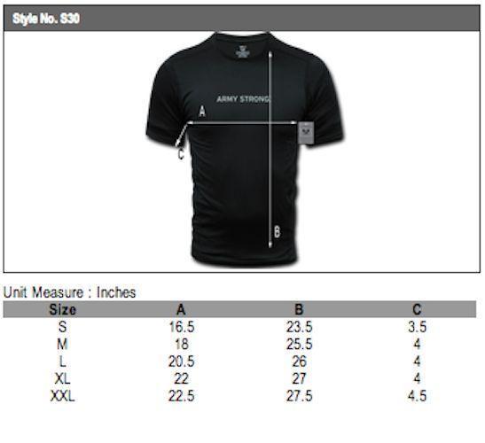 US Military Army Air Force Navy Training Workout Muscle Anti-Microbial T-Shirts-Army - Black-Small-S30