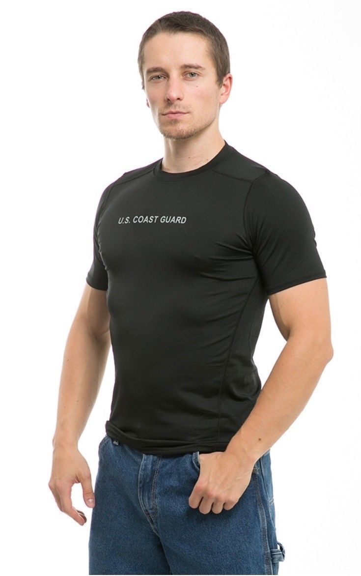 US Military Army Air Force Navy Training Workout Muscle Anti-Microbial T-Shirts-Army - Black-Small-S30