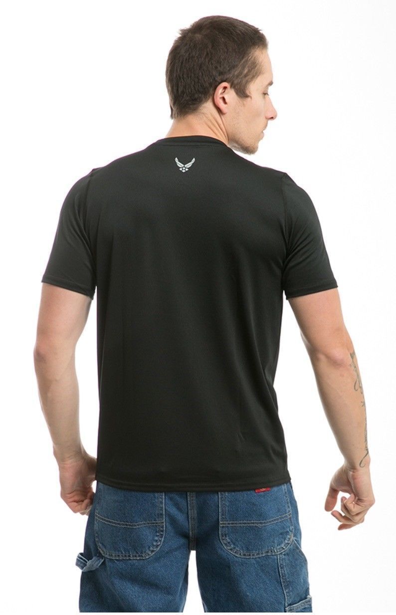 US Military Army Air Force Navy Training Workout Muscle Anti-Microbial T-Shirts-Army - Black-Small-S30