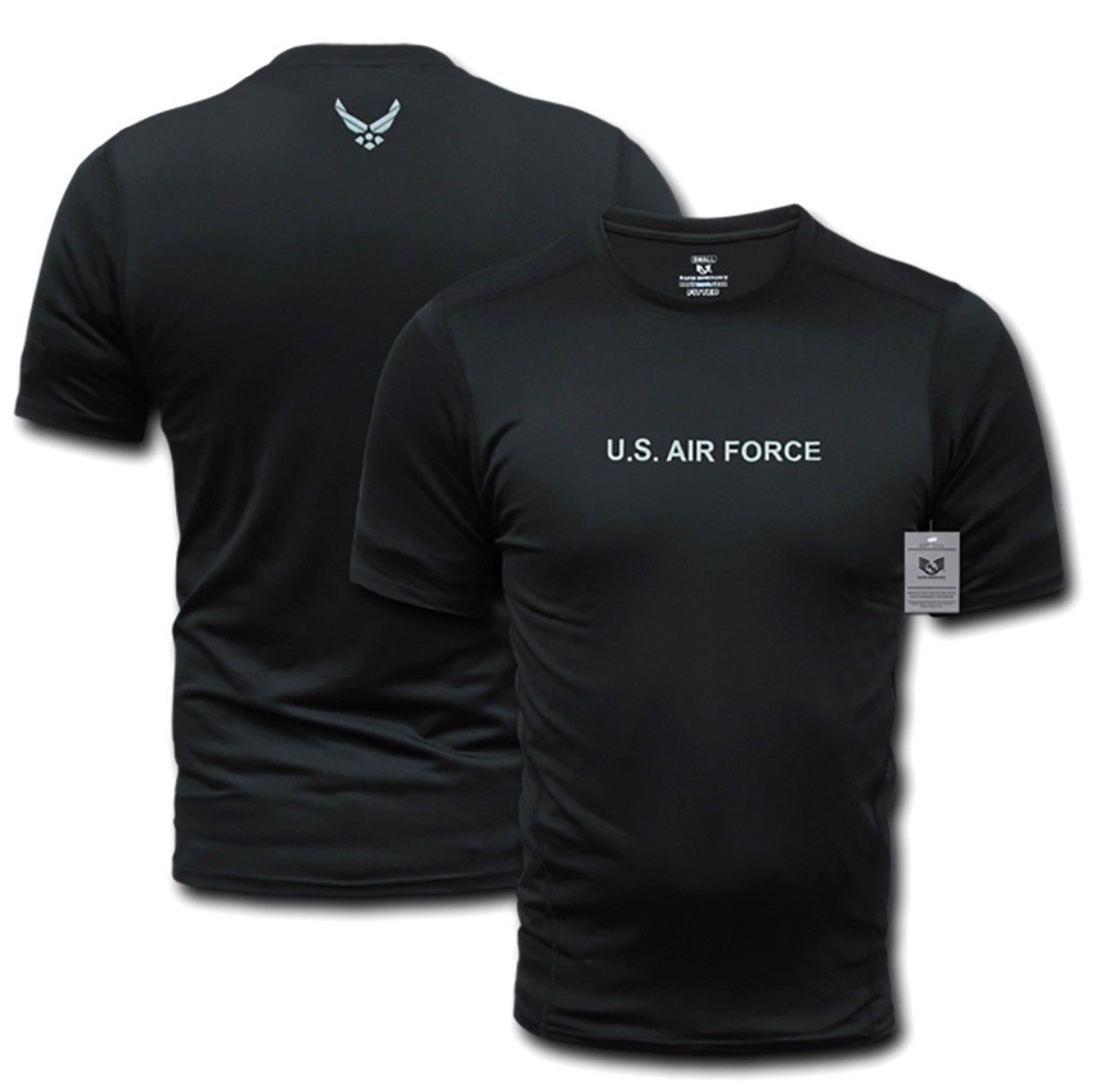 US Military Army Air Force Navy Training Workout Muscle Anti-Microbial T-Shirts-Army - Black-Small-S30