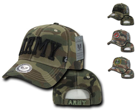 Rapid Dominance US Military Marines Army Camouflage Embroidery Baseball Caps Hats-940-Woodland - Marines-