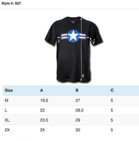 US Patriotic Military Army Air Force Marines Navy Law Enforcement T-Shirts Tees-Air Force Classic - Black-Medium-S27