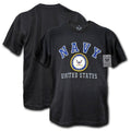 US Patriotic Military Army Air Force Marines Navy Law Enforcement T-Shirts Tees-Navy Classic - Black-Medium-S27
