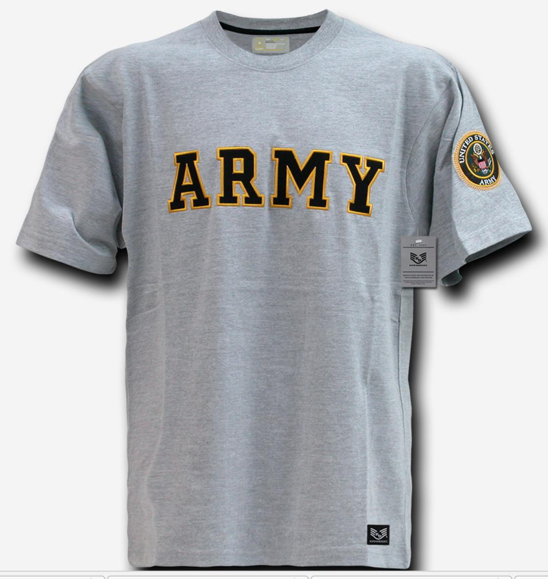 US Patriotic Military Army Navy Air Force Marines Law Enforcement Logo T-Shirts-Air Force - Heather Grey-Large-R17