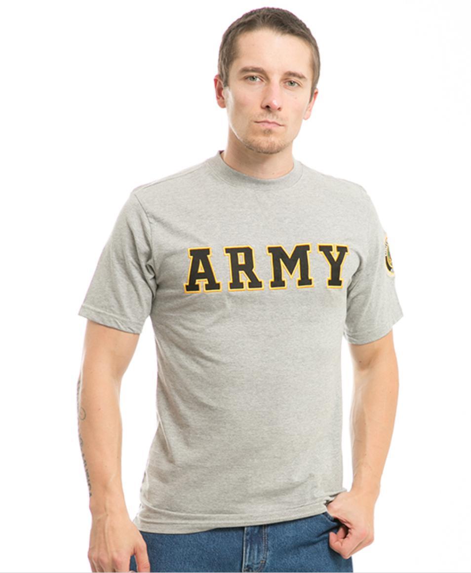 US Patriotic Military Army Navy Air Force Marines Law Enforcement Logo T-Shirts-Air Force - Heather Grey-Large-R17