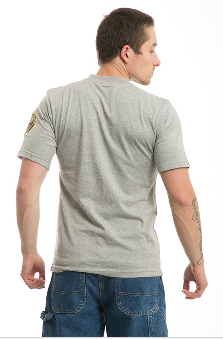 US Patriotic Military Army Navy Air Force Marines Law Enforcement Logo T-Shirts-Air Force - Heather Grey-Large-R17