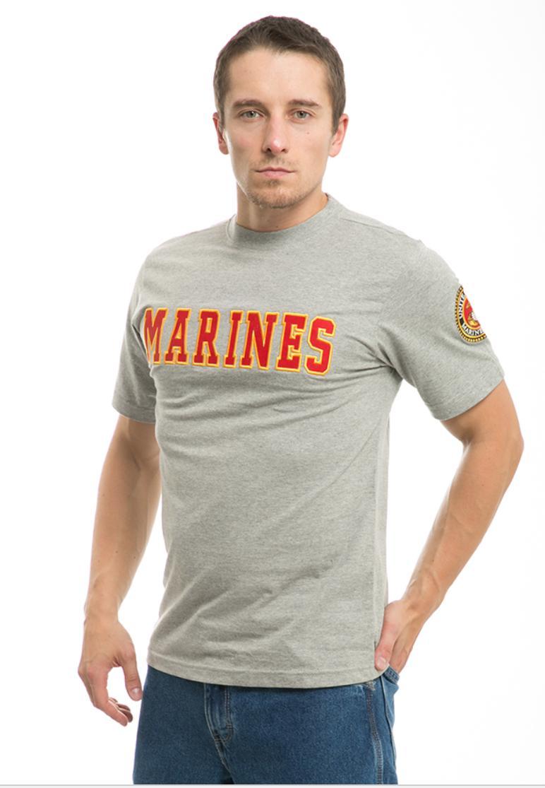 US Patriotic Military Army Navy Air Force Marines Law Enforcement Logo T-Shirts-Air Force - Heather Grey-Large-R17