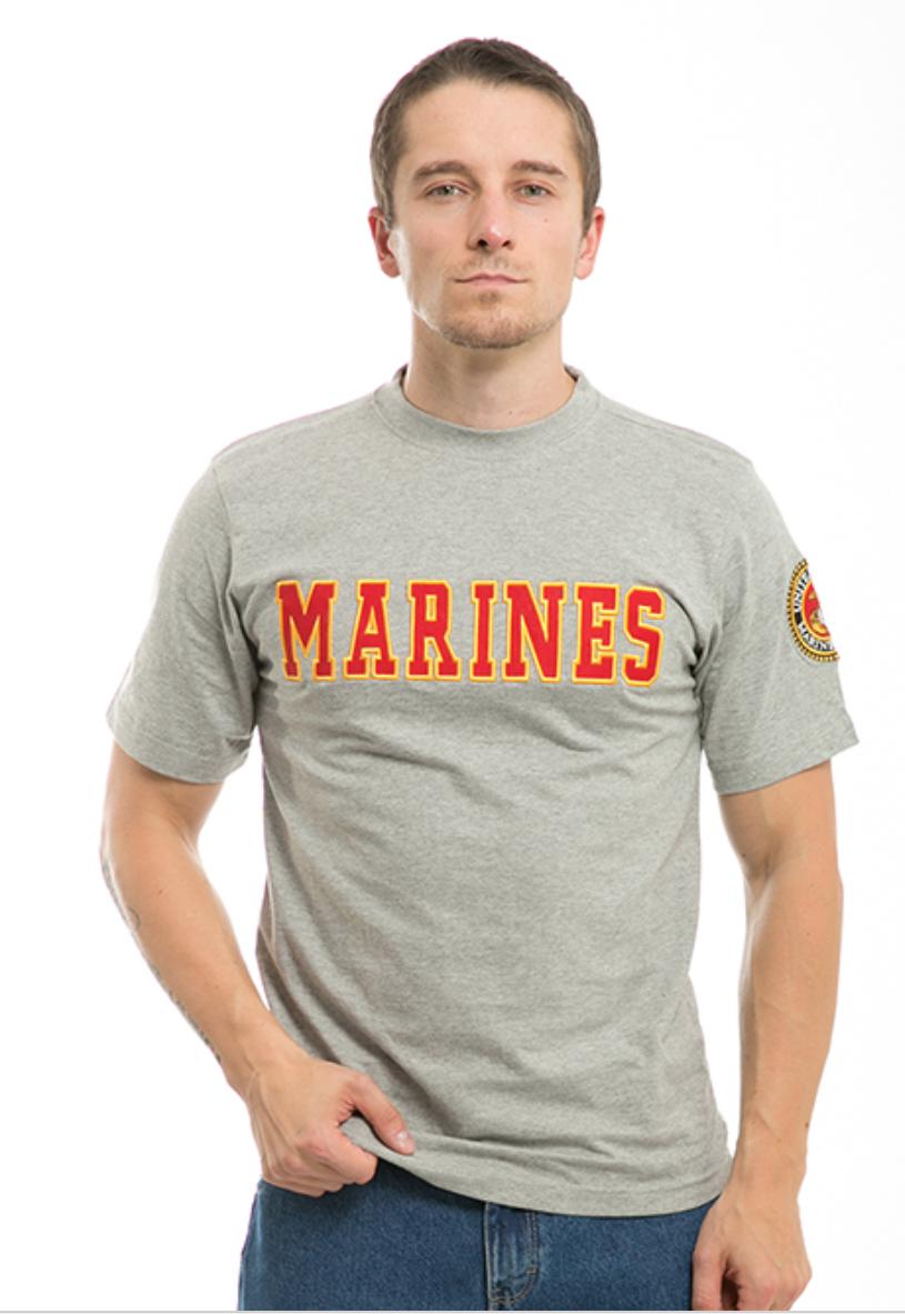 US Patriotic Military Army Navy Air Force Marines Law Enforcement Logo T-Shirts-Air Force - Heather Grey-Large-R17