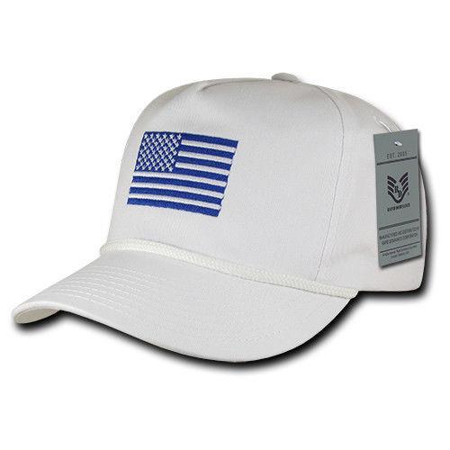 USA Flag Patriotic Embroidered Cotton 5 Panel Dad Golf Caps Hats-Black USA Flag-
