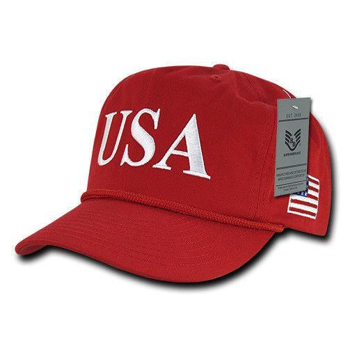 USA Flag Patriotic Embroidered Cotton 5 Panel Dad Golf Caps Hats-Black USA Flag-