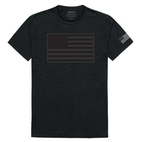 USA Flag Patriotic United We Stand Thin Red Line Freedom Cotton T-Shirts-Red/Blue/White Flag1-Regular-Small