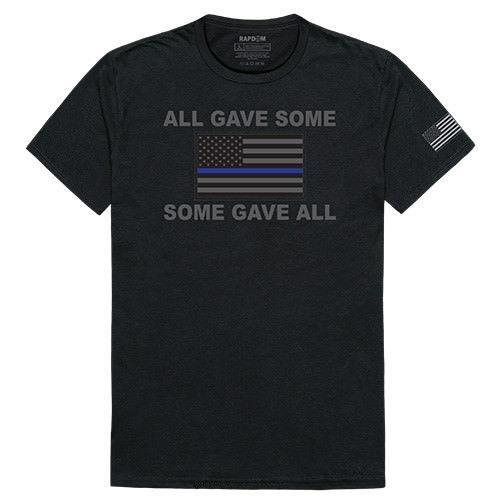 USA Flag Patriotic United We Stand Thin Red Line Freedom Cotton T-Shirts-Some Gave All-Regular-Small