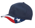 USA Texas Flag Patriotic 6 Panel Cotton Baseball Hats Caps Racing South States-Navy-
