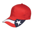 USA Texas Flag Patriotic 6 Panel Cotton Baseball Hats Caps Racing South States-Red-