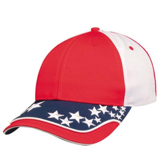 USA US Flag American Patriotic 6 Panel Cotton Twill Baseball Hats Caps Racing-