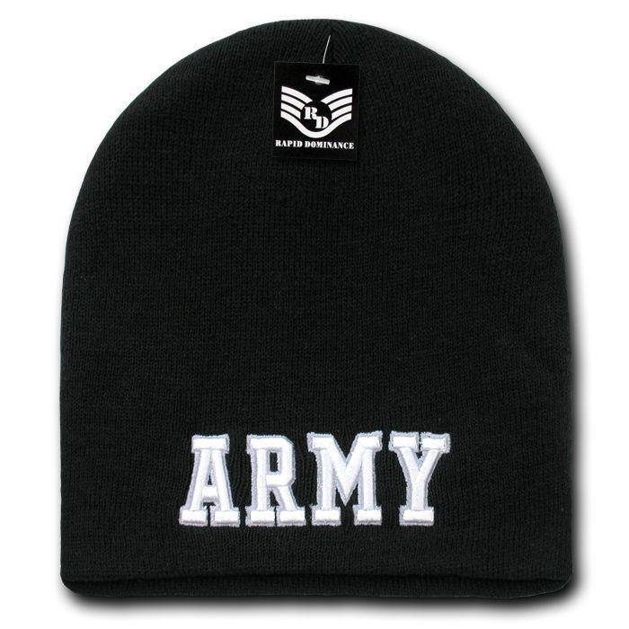 Rapid Dominance Military Logos Short Beanies Knit Cap Hats Winter-Air Force - Navy-