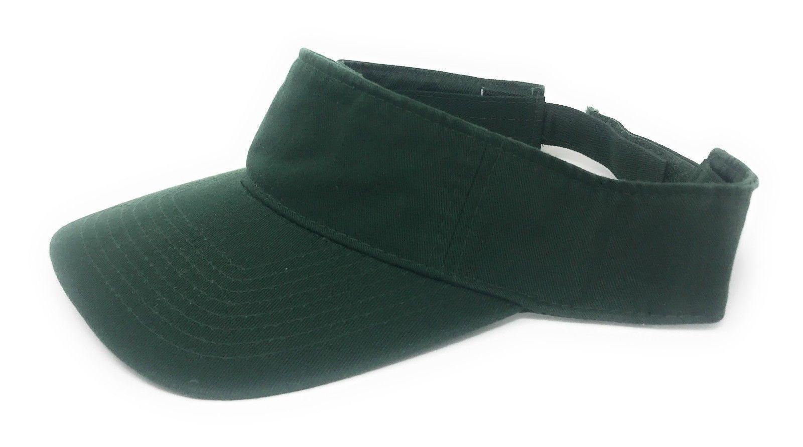 Visors Sun Plain Hat Sports Cap Cotton Golf Tennis Beach Summer Women Men Kids-RED-