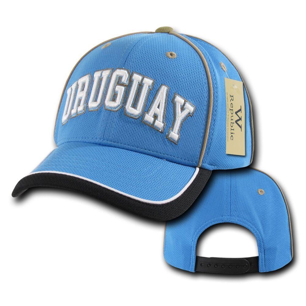 W Republic Country Logo Tournament Jersey 6 Panel Constructed Baseball Caps Hats-Uruguay-