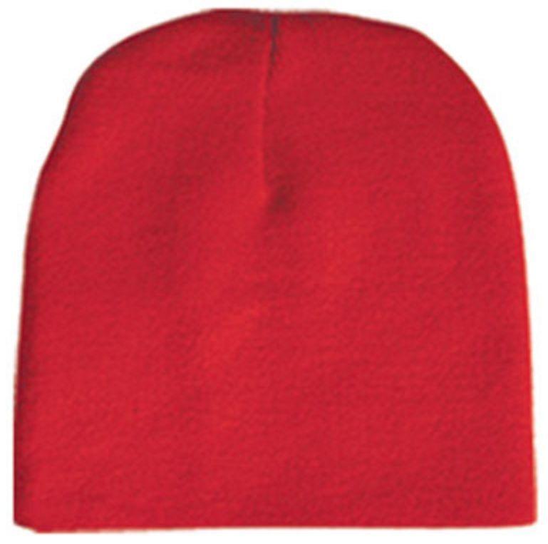 Warm Winter 8' Beanies Classic Essentials Hats Skull Caps Acrylic Ski Unisex-Red-