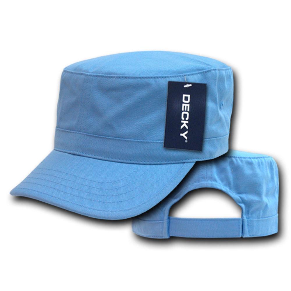 Decky Washed Cotton Army Gi Bdu Military Cadet Castro Patrol Caps Hats-Navy-