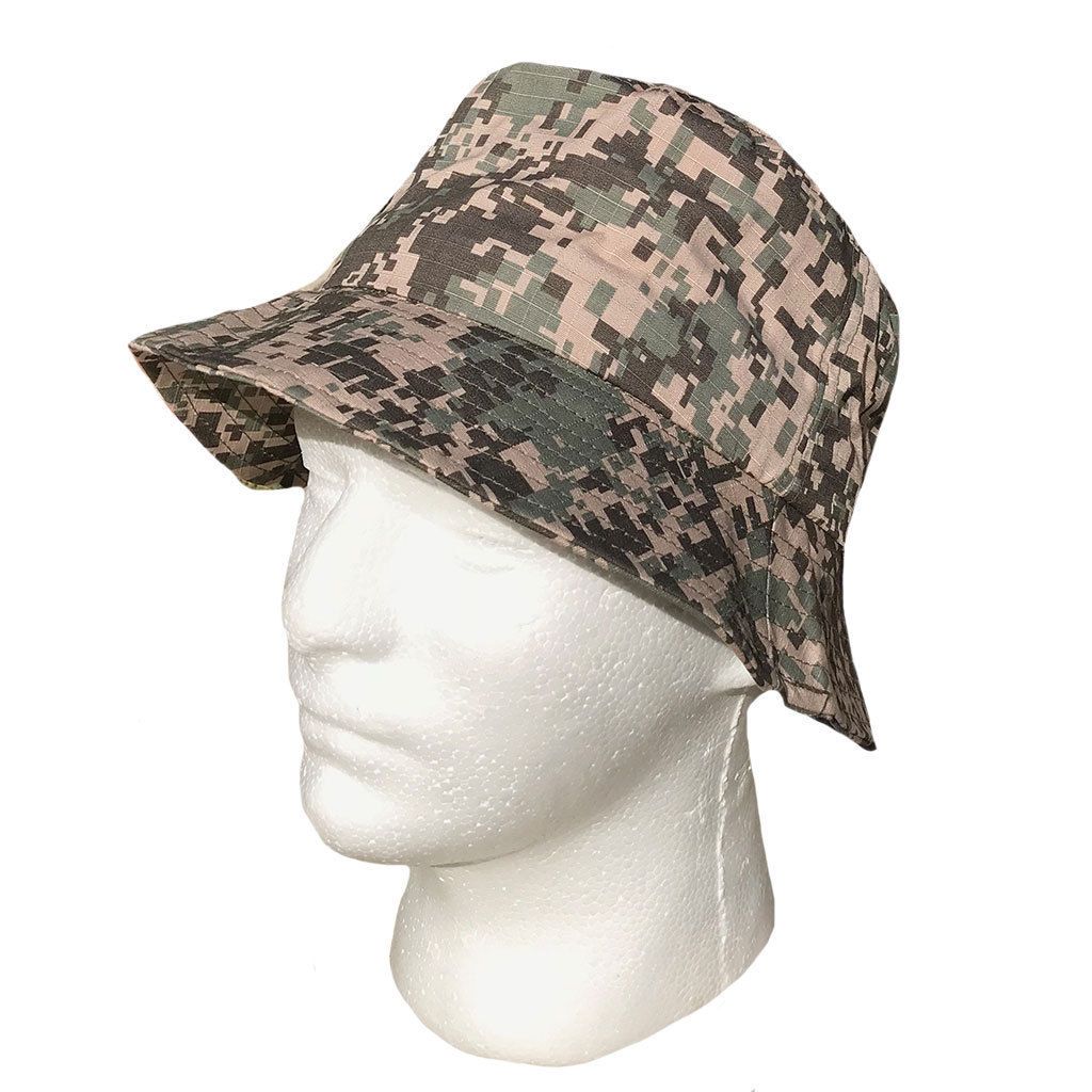 Washed Cotton Sun Bucket Boonie Hats Caps Fitted Sizes Solid /Camo Fishermans Beach-Large-Black (washed)-