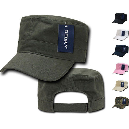 Decky Washed Gi Cotton Army Gi Military Bdu Cadet Castro Vintage Caps Hats-Navy-