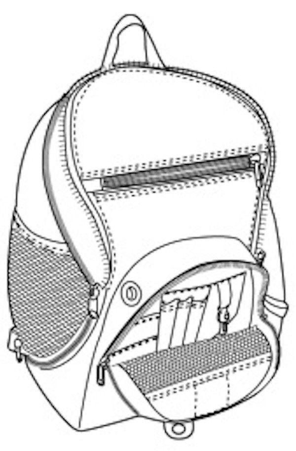 Wave School Work Backpack Bag Travel Bags Multi Pockets Organizer 12 X 17inch-