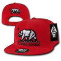Whang California Corduroy Republic Monster Bear 6 Panel Snapback Caps Hats-Red-