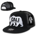 Whang Gomdori Cali Bear Trucker Flat Bil 6 Panel California Hats Caps-Black-