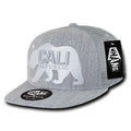 Whang Gomdori Cali Bear Trucker Flat Bil 6 Panel California Hats Caps-Heather Grey-