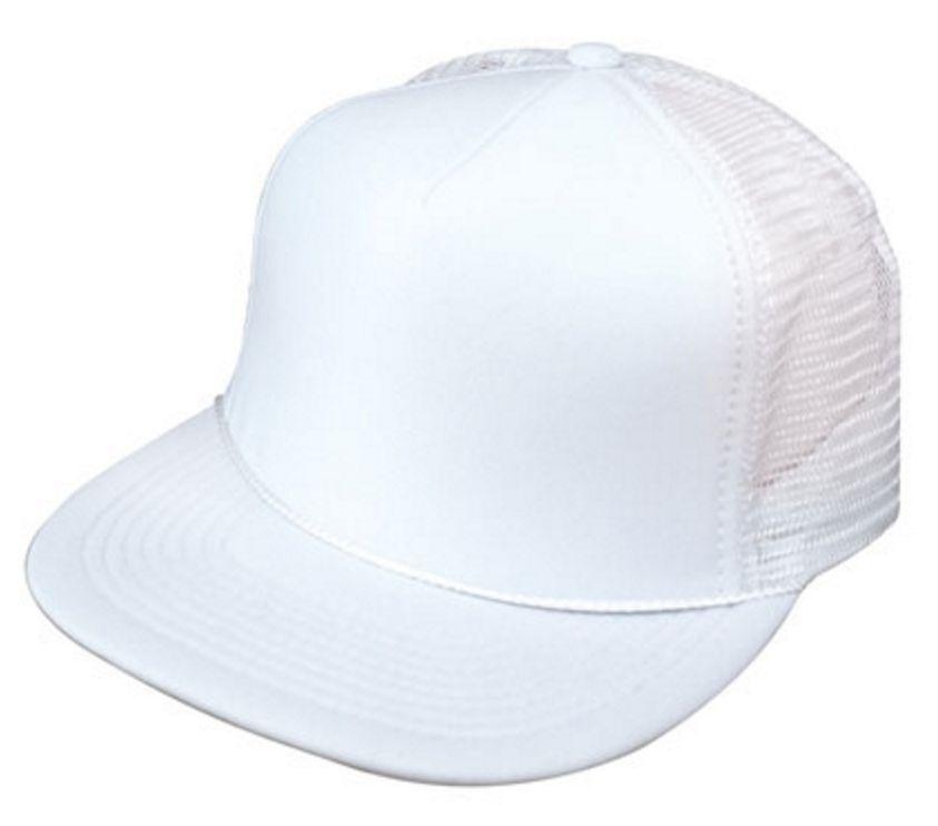 2 Dozen Flat Bill Blank 5 Panel Mesh Foam Trucker Baseball Hats Caps Wholesale Bulk-