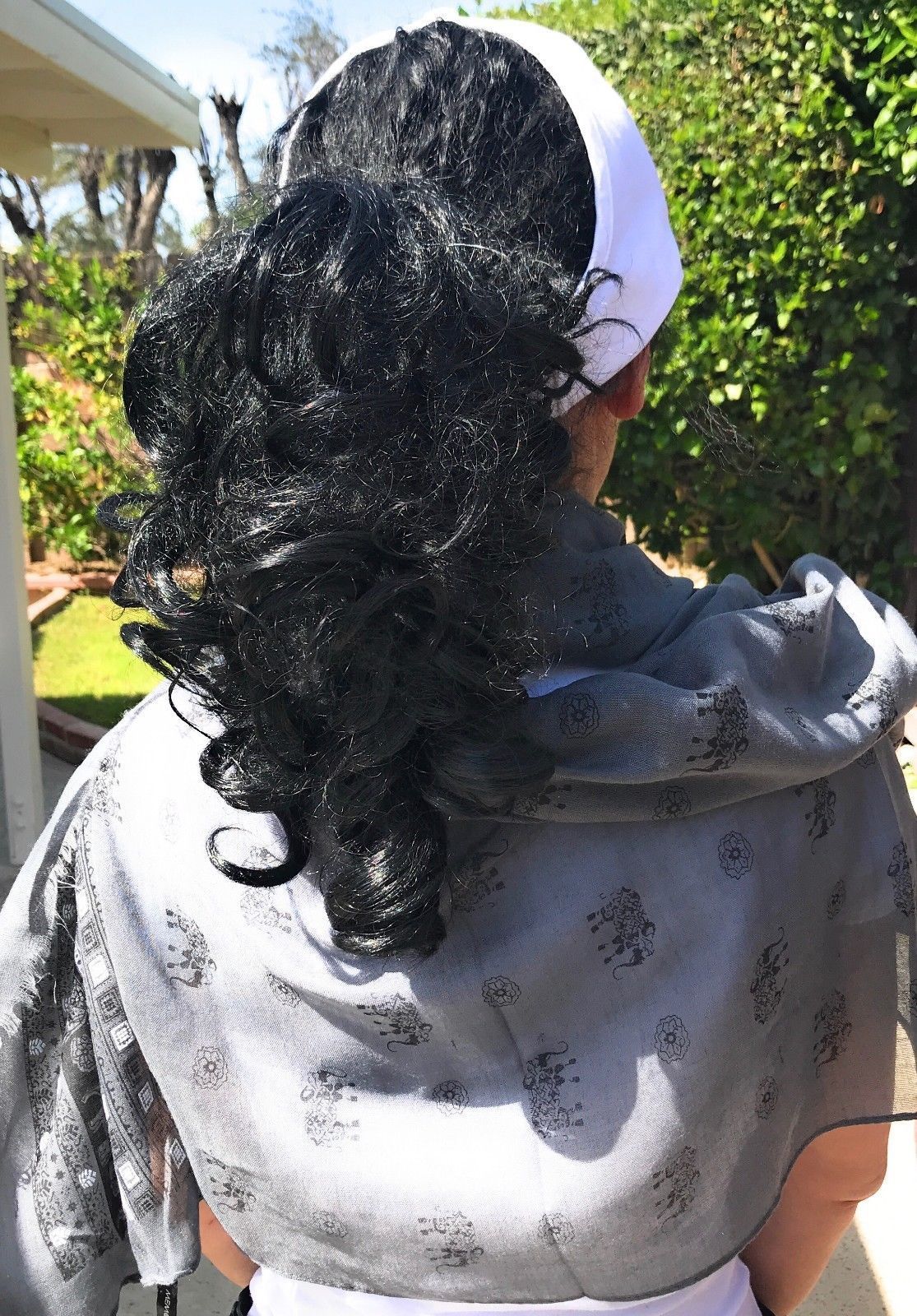 Casaba Women's Scarf Scarves Elephant Designs Indian Style-White-