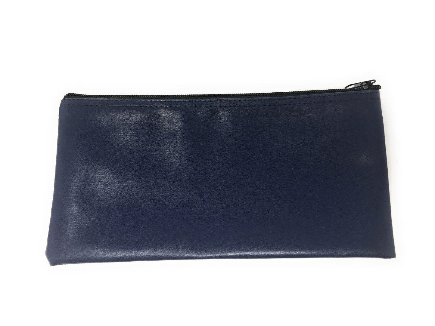 Zippered Bank Bags Deposit Carry Pouch Purse Coins Safe Money Organizer 11 X 5.5-Navy-