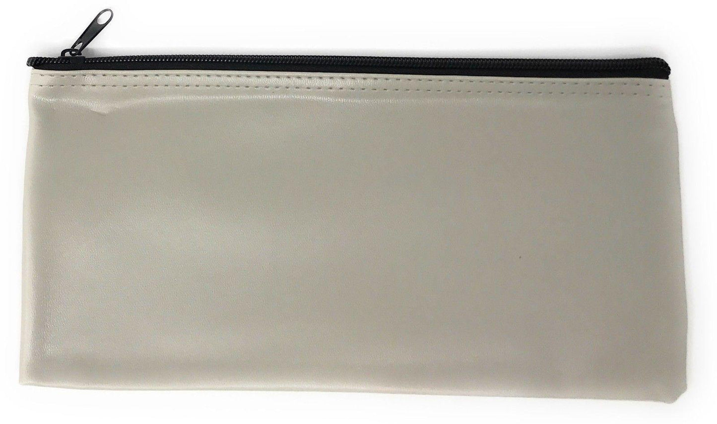 Zippered Bank Bags Deposit Carry Pouch Purse Coins Safe Money Organizer 11 X 5.5-Gray-