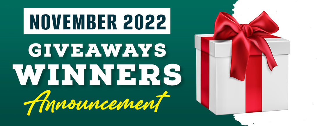 November 2022 Giveaway Winners Announcement